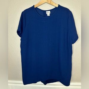 Stylus Blue Button Blouse Size 2X